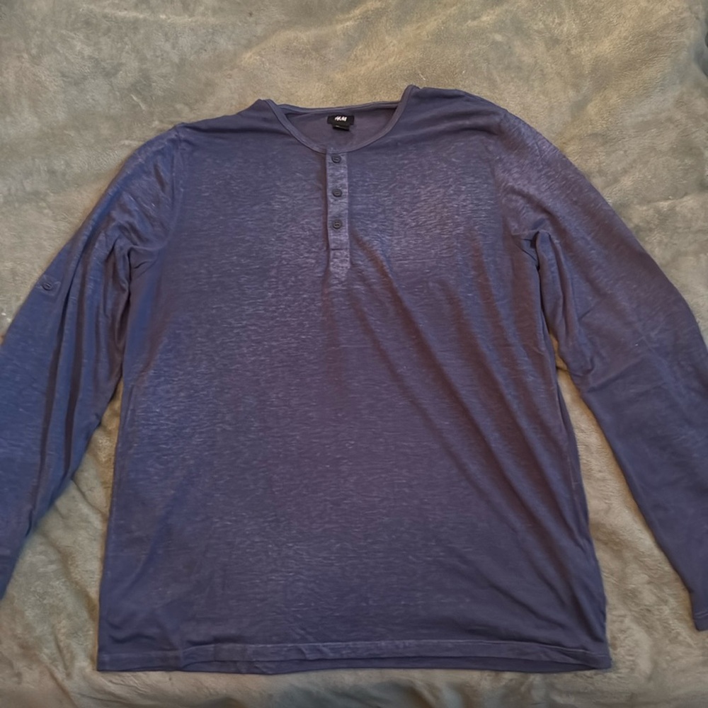H&M Long Sleeve Button Up Soft Shirt Size L